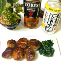 Snapdishの料理写真:今日の一杯！しいたけの肉詰めと。|Natsumiさん