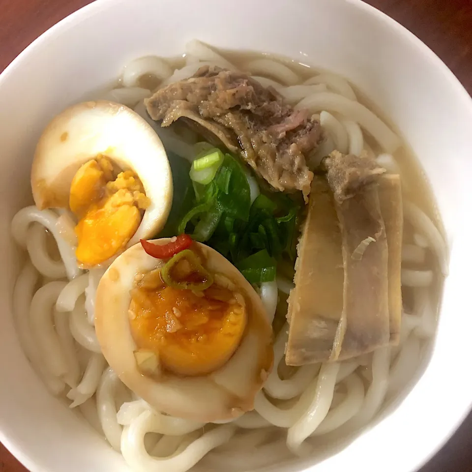 Udon with soy sauce eggs|Meijiさん