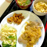 豚味噌とたけのこご飯|ゆきさん