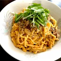 手打ちパスタ　サバ缶ペペロンチーノ|masaさん