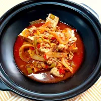 두부 짜글이 찌개
Spicy tofu stew with ground pork|Pires Kangさん