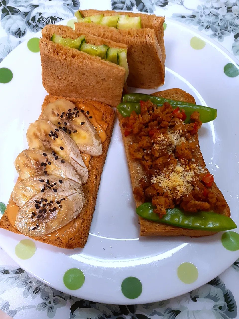 Snapdishの料理写真:🔷ライ麦パン🍞de🥜ピーナッツ🍌バナナトースト🔷|@きなこさん