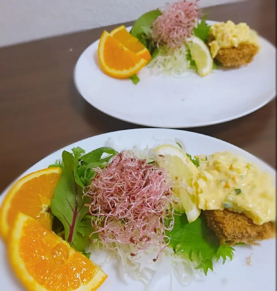 Snapdishの料理写真:サンドイッチの付け合せ～♪♪|砂糖味屋キッチンさん