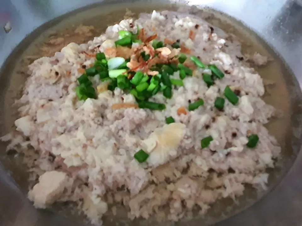 Steamed minced pork with tofu & porridge 
Stayhomelunch|🌷lynnlicious🌷さん