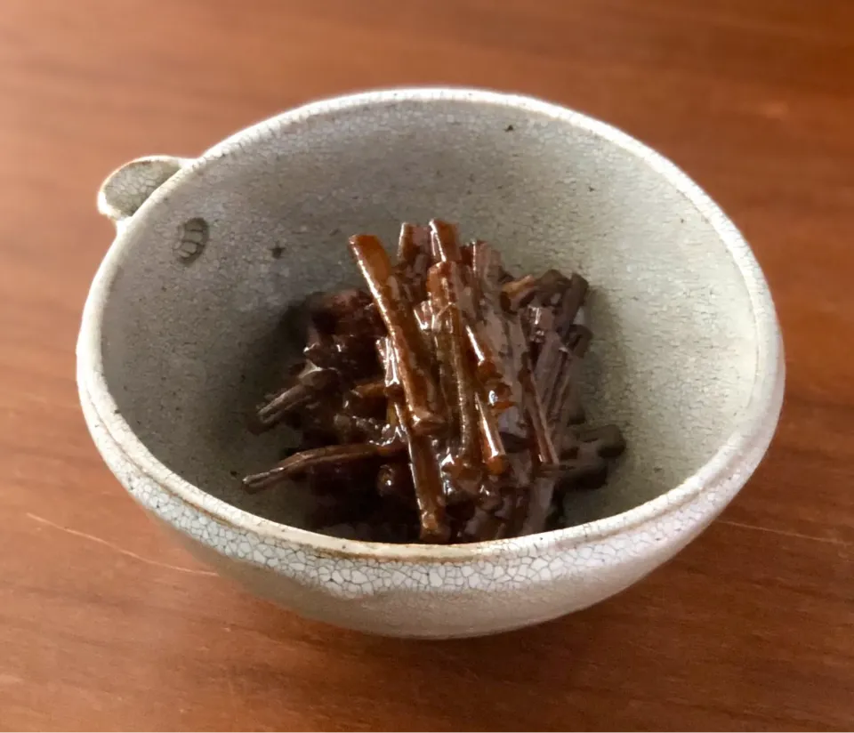 きゃらぶき　　　　　　　　　　butterbur boiled in soy sauce|マユマユさん