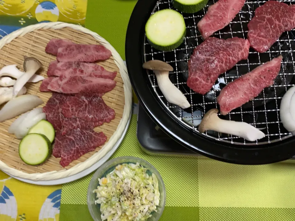 焼肉、コールスロー|peanutsさん