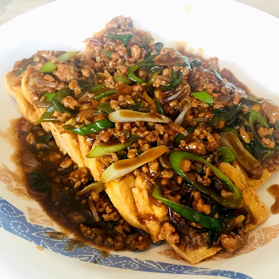 Ground Pork Crispy Tofu in Oyster Sauce 🇵🇭|Maribel Pasugnodさん