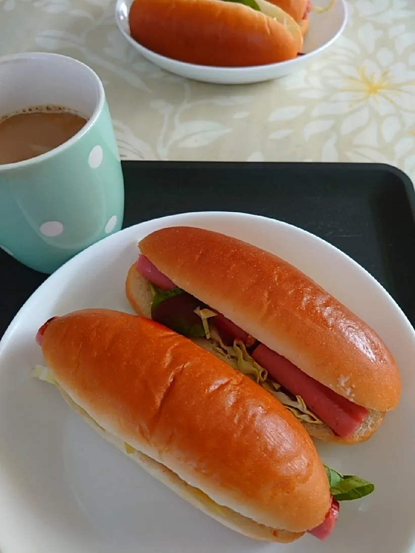 朝ごはんはホットドッグ🌭|🍒ふみりん🍒さん