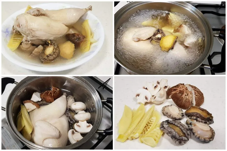 chicken soup with abalone, bamboo shoot and shiitake mushroom|steven z.y.さん