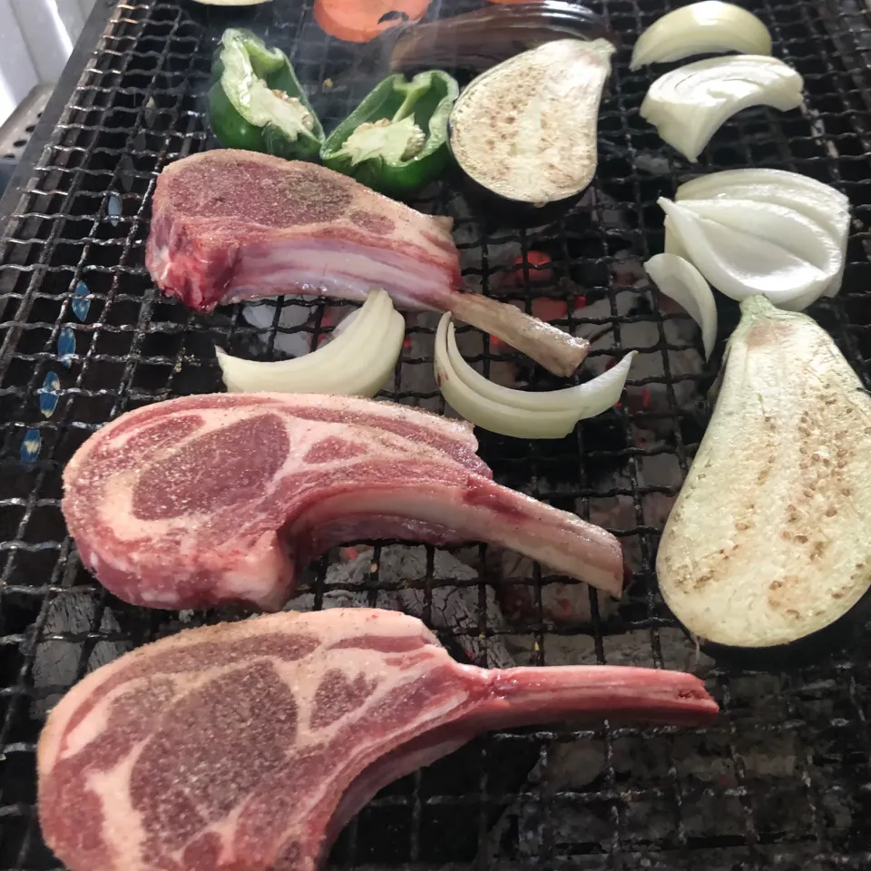 ラムチョップと野菜焼き|Atsunobu Kuboさん