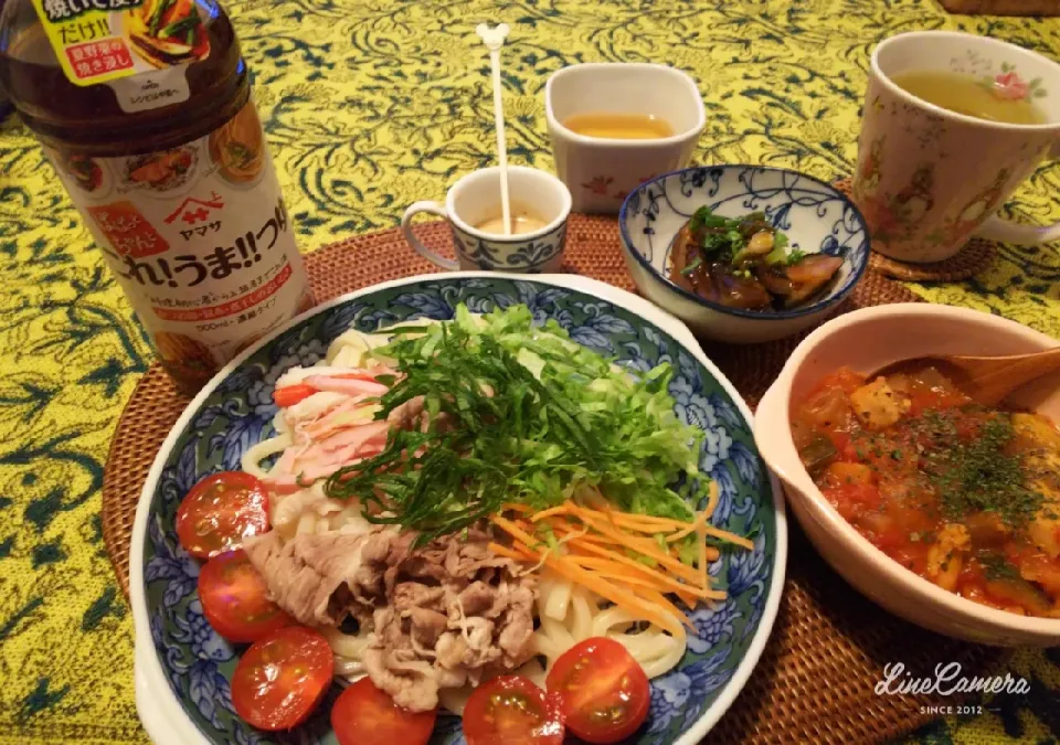 サラダ饂飩&ラタトゥイユ&麻婆茄子|アッキーさん