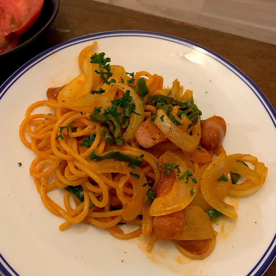 Snapdishの料理写真:sio鳥羽シェフのレシピでナポリタン🍝|takosさん