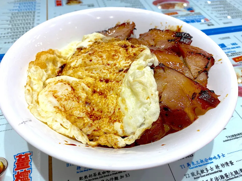 Man wah bbq pork with egg and rice|skyblueさん