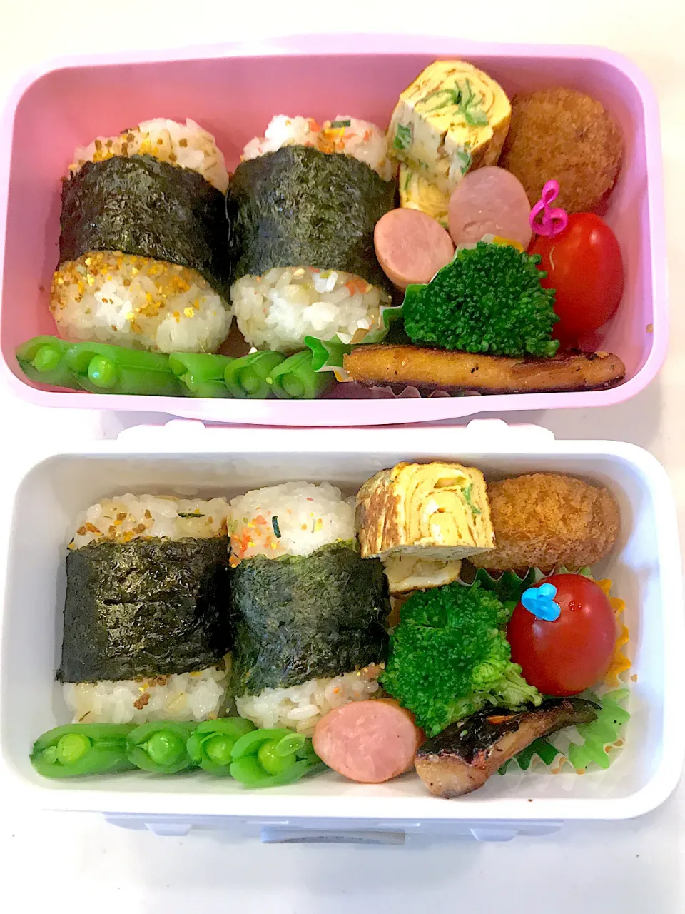 スナップえんどういっぱい✨おにぎり弁当💕|Michiko Okamotoさん