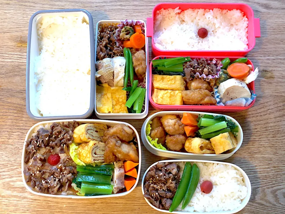 【40日目】おうち弁当 4人前|パパのつくりおき弁当（つく弁）さん