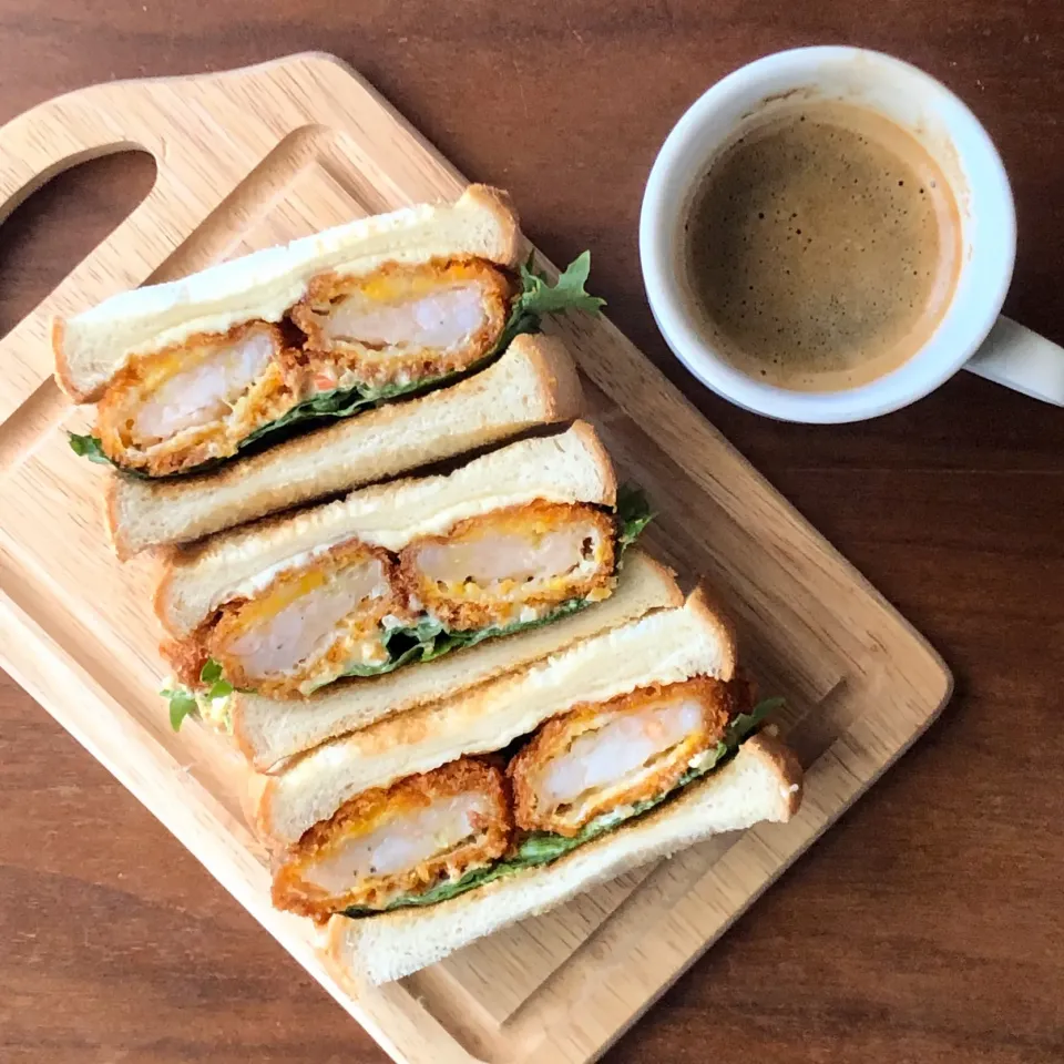 海老カツホットサンド　　　　　　　　　Shrimp cutlet hot sandwich|マユマユさん