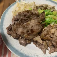 Snapdishの料理写真:ラムポーク焼き！|めめめめめさん