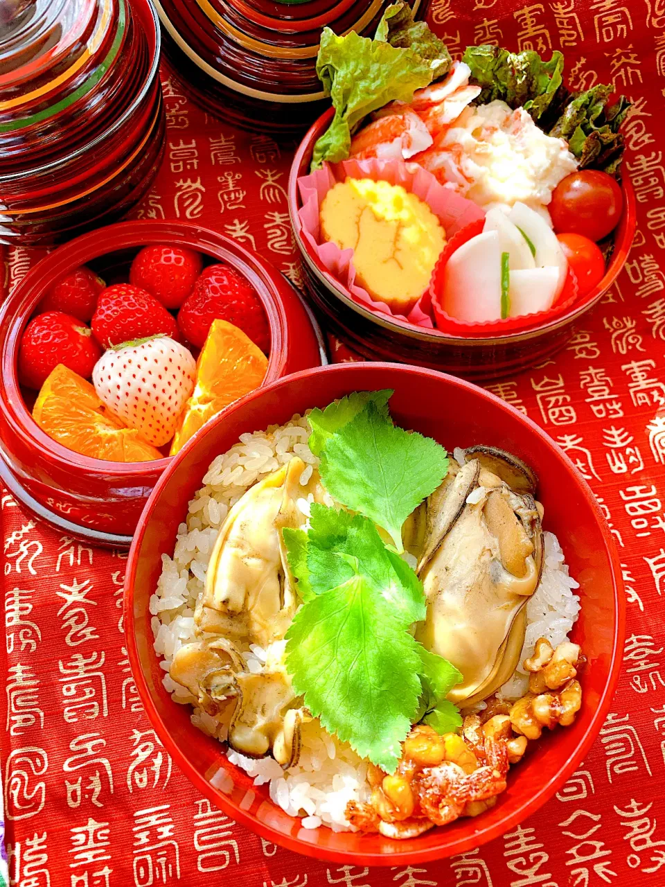 #牡蠣飯　#お父さん弁当　#花見牡蠣　#三陸産牡蠣|Blueberry🫐さん