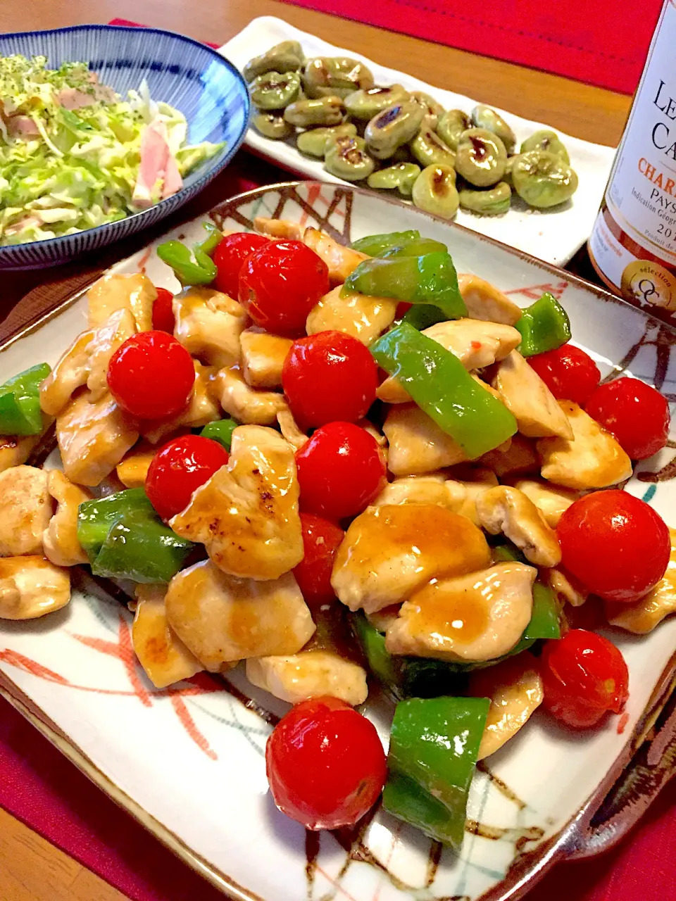 Snapdishの料理写真:ミニトマトの酢鶏風🍅|おかちさん