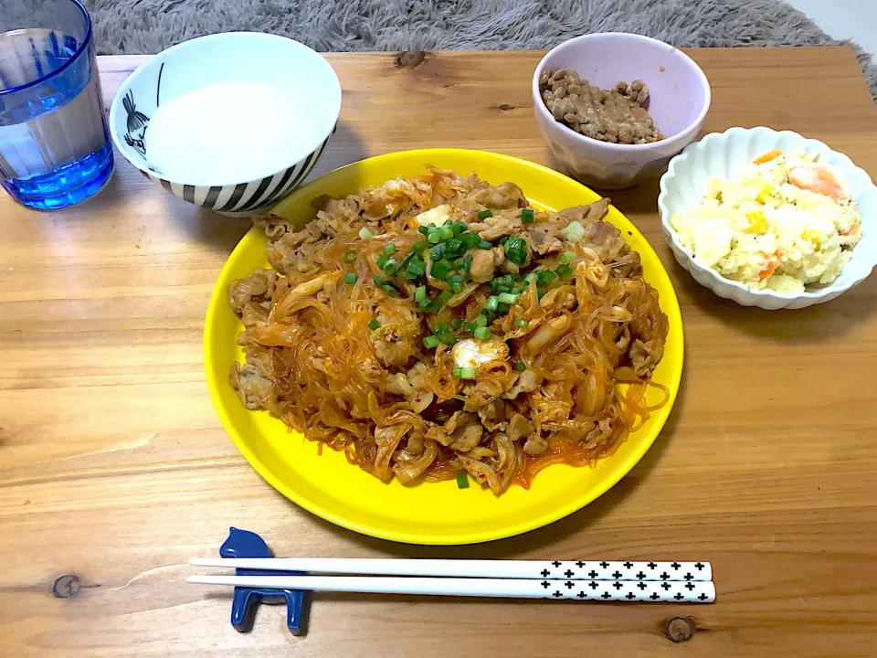 Snapdishの料理写真:豚キムチ春雨|saknさん