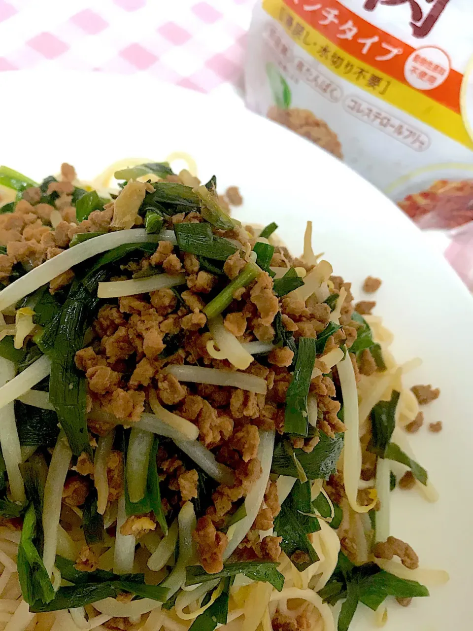 大豆ミンチと玄米麺でジャージャー麺|ともさん