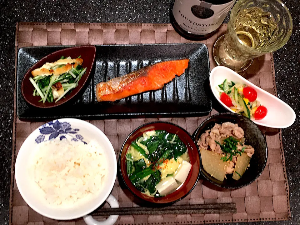 初めての晩ご飯、全メニュー載せ😅|Flowerさん