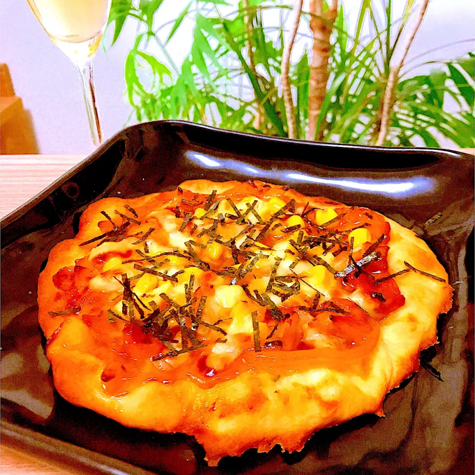 Snapdishの料理写真:初焼き‼️     🍕和風照り焼きチキンピザ 🍕|Sの食卓さん