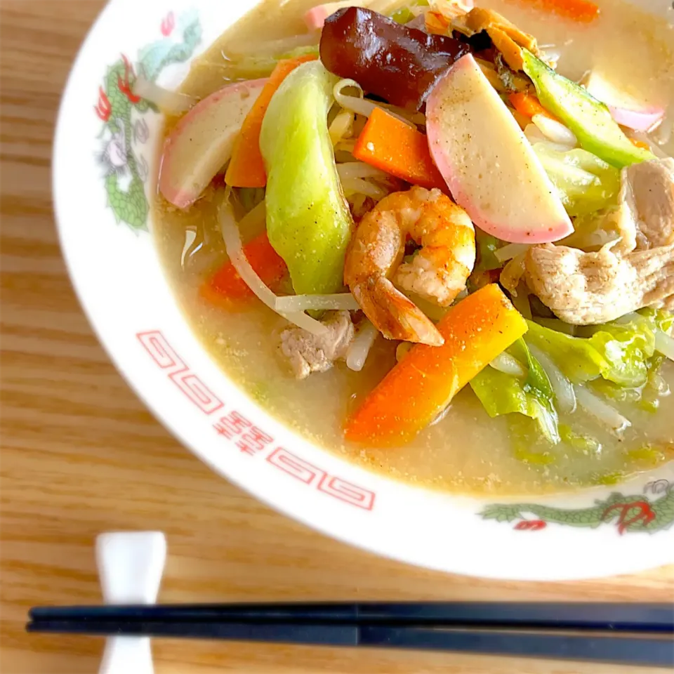 豆乳で長崎チャンポン風麺🍜|Naoさん