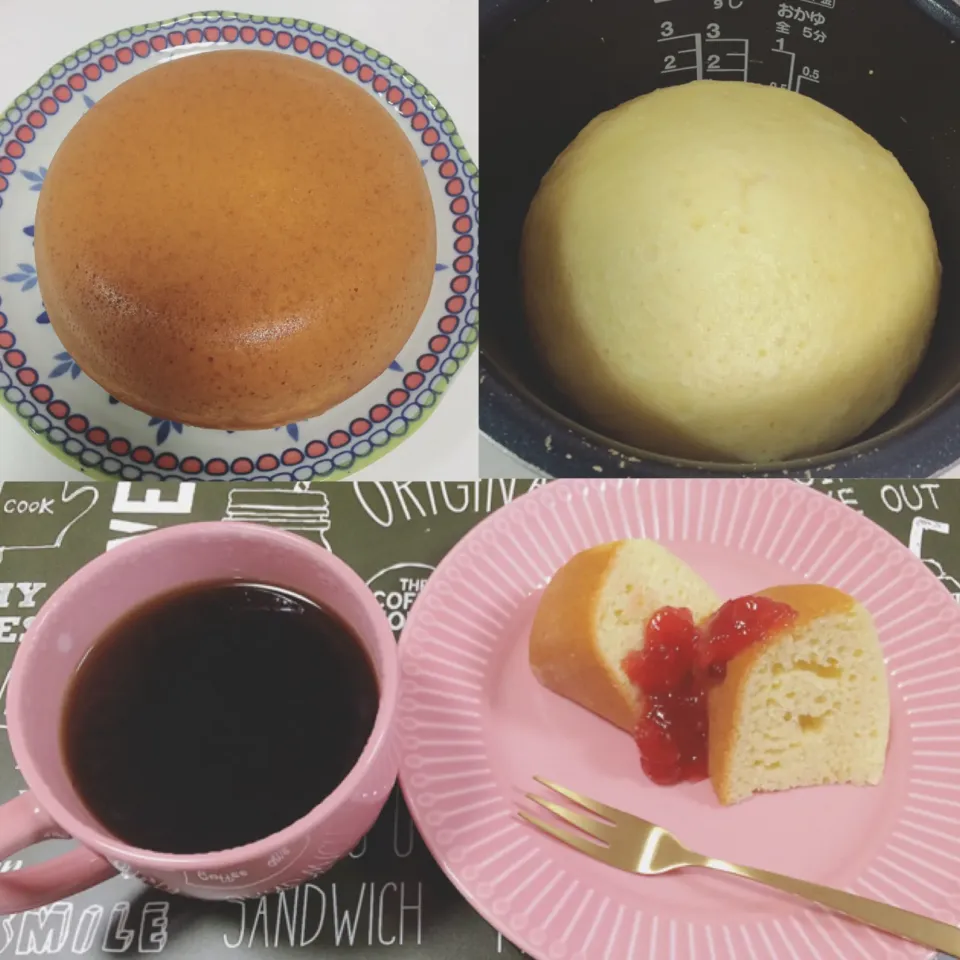 Snapdishの料理写真:炊飯器でホットケーキ🥞|waiwaiさん