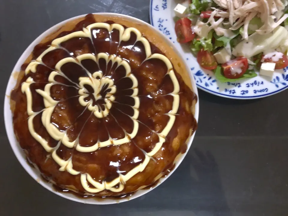 今日の晩ごはん　炊飯器DEお好み焼き|ゆっちんさん