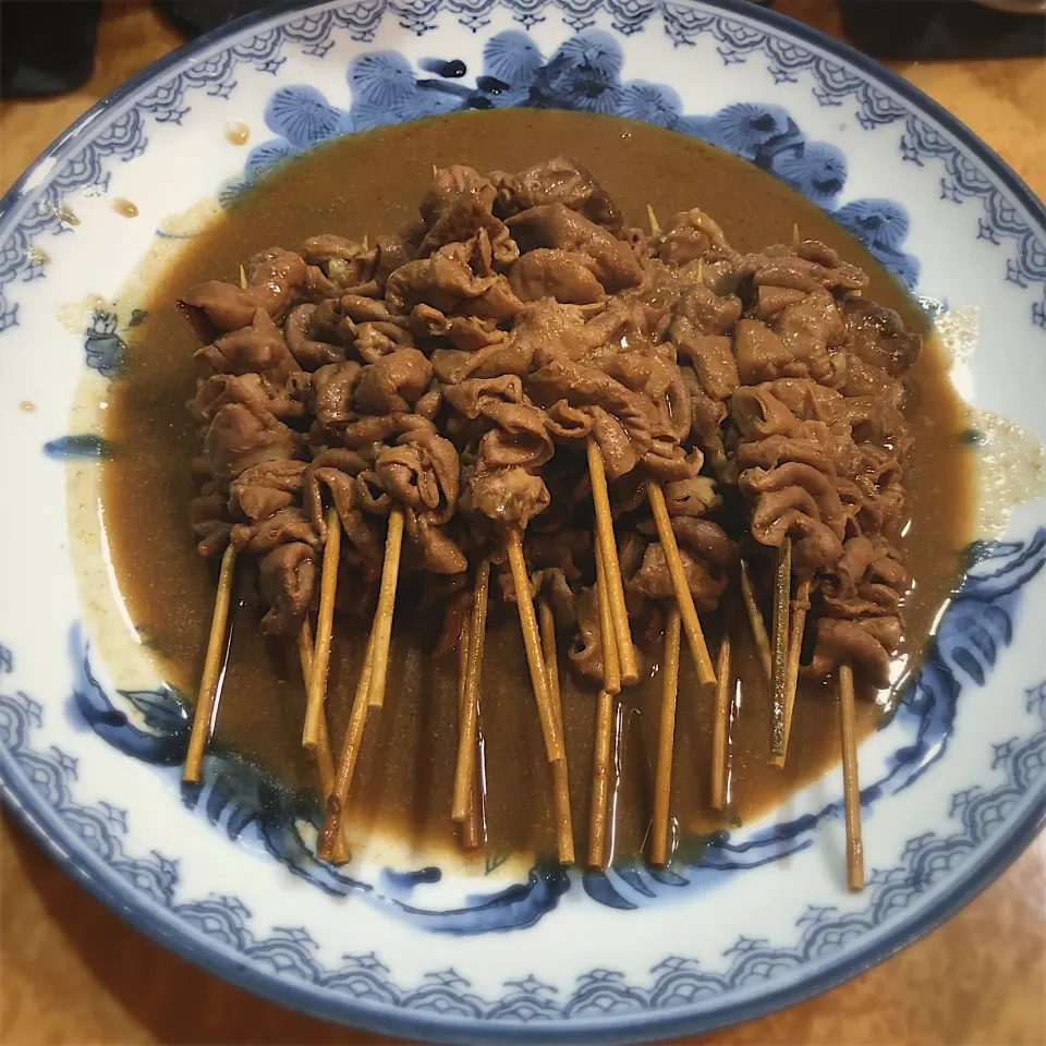 Snapdishの料理写真:清水名物　もつカレー　金の字風に仕上げました。|佐野未起さん