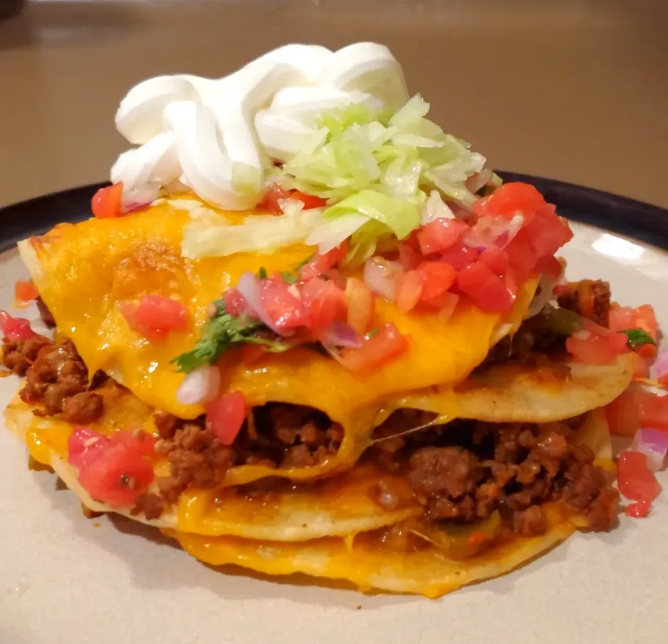 Snapdishの料理写真:Keke Braggs's dish Stacked tostadas|Kekeさん