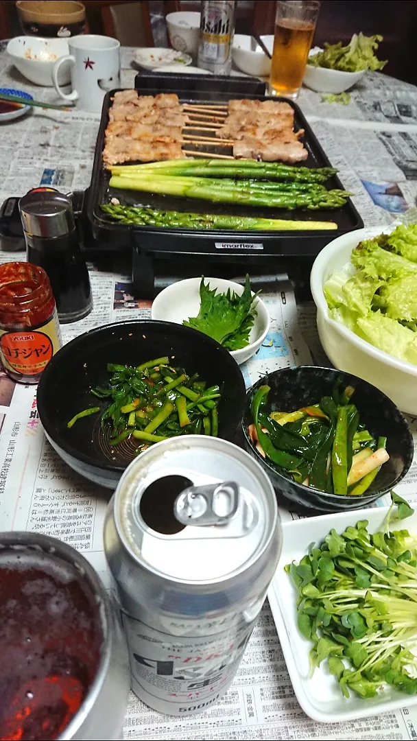 こどもの日の焼き肉ビール！|ユミさん