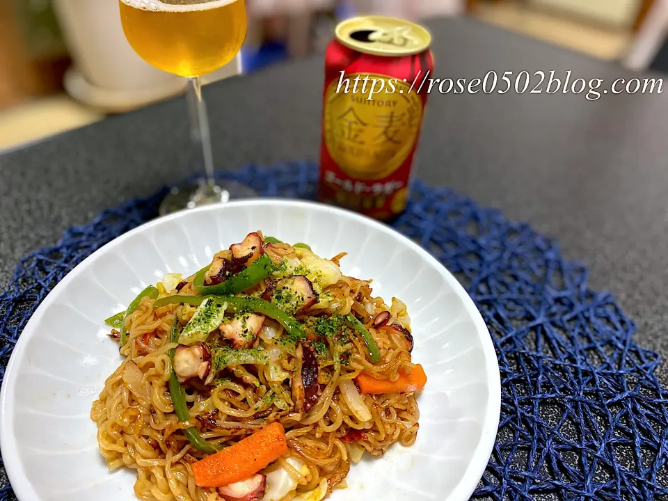 ニンニクが決め手!残り物でインスタント焼きそば袋麺|emiさん