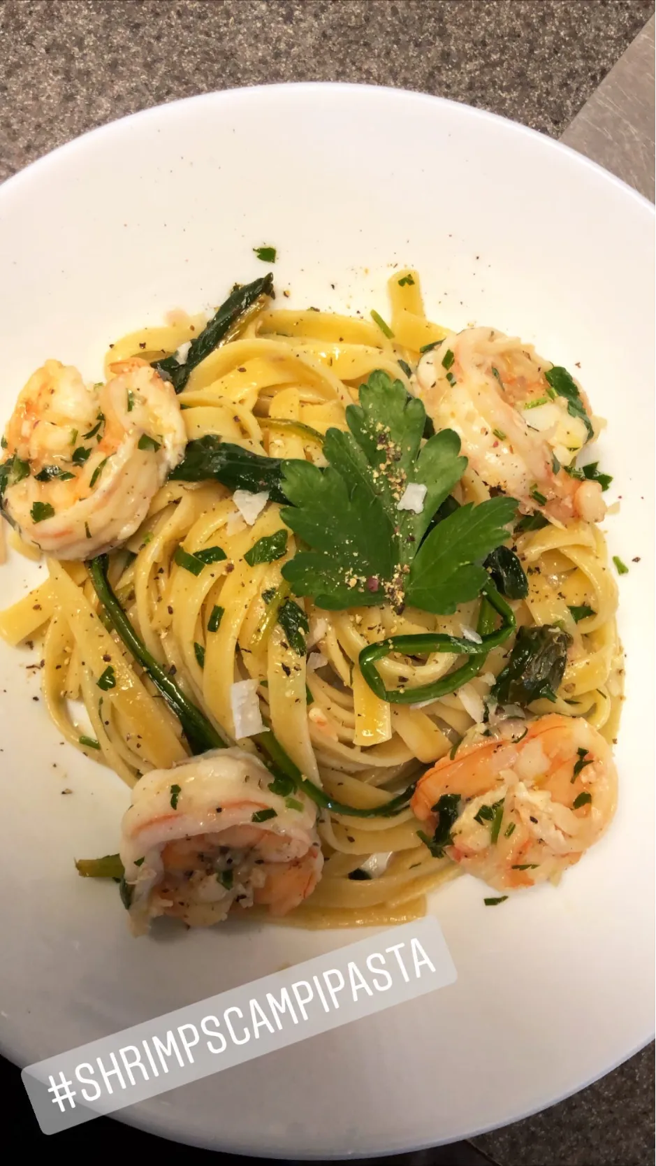 Shrimp scampi pasta|Linda Ruanさん