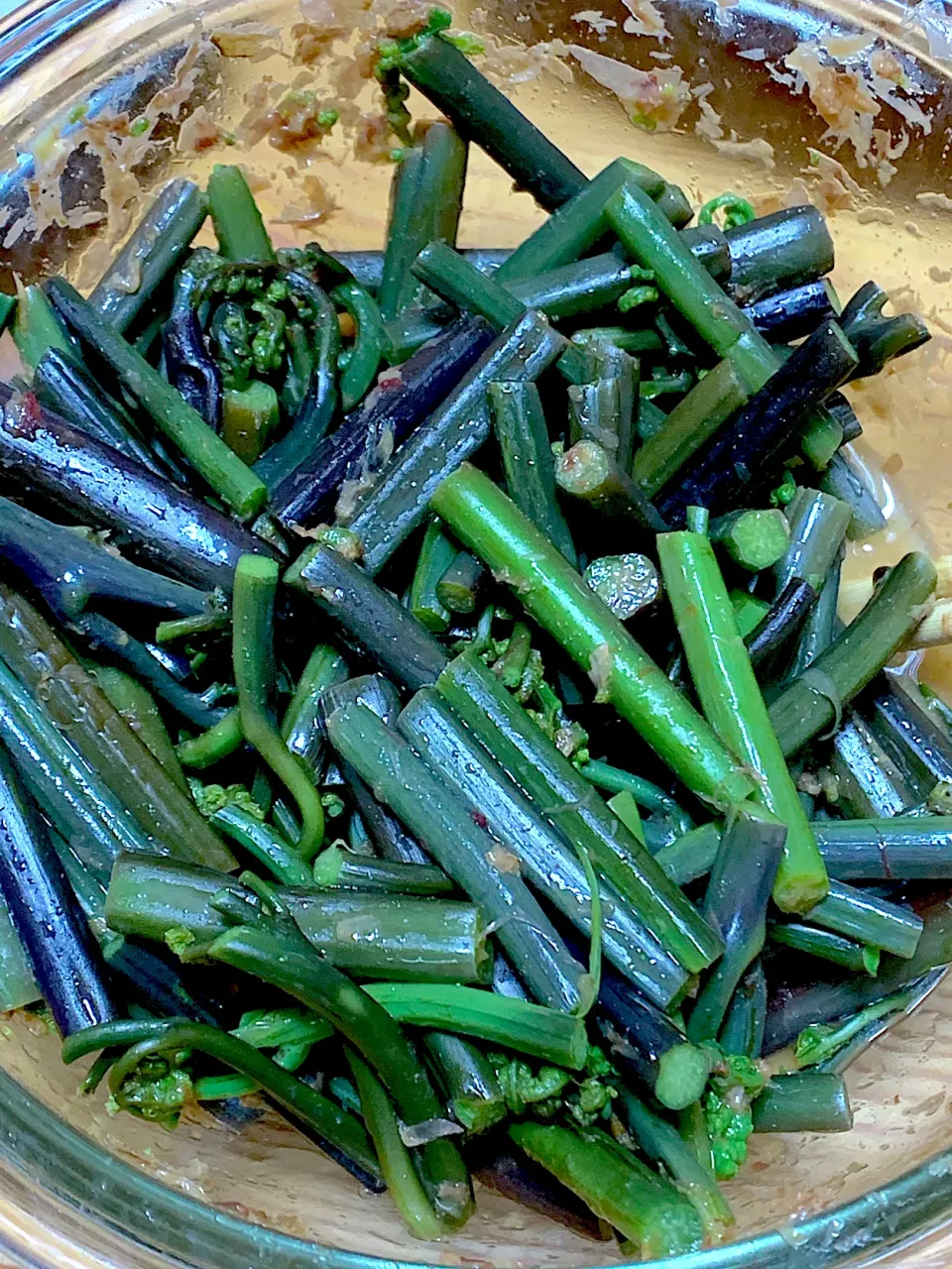 Snapdishの料理写真:わらびのお浸し🌱辛子ポン酢|misakoさん