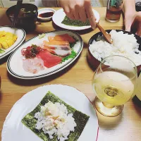 Snapdishの料理写真:手巻き寿司パーティー|みちさん