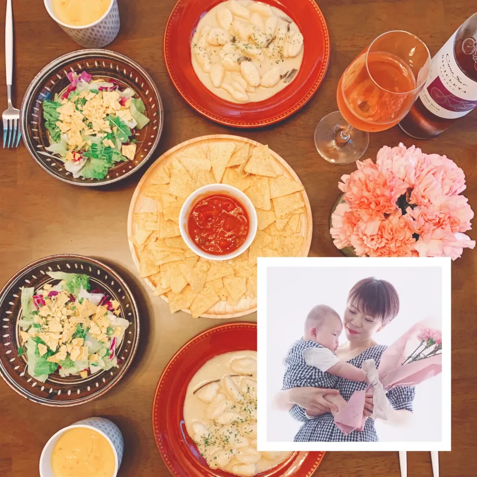 Snapdishの料理写真:旦那氏作の母の日dinner🍽🥂💐💝|leeさん