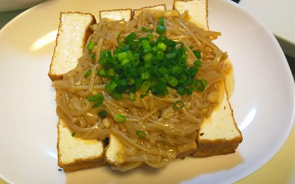 厚揚げのキノコあんかけ🍄|オレンジチョコさん