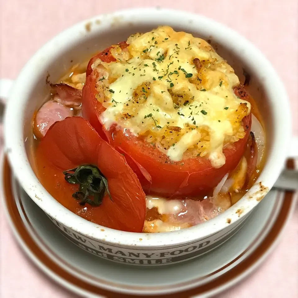 ☆今日のお昼ご飯☆　ギリシャの家庭料理　イェミスタ風|hamamaさん