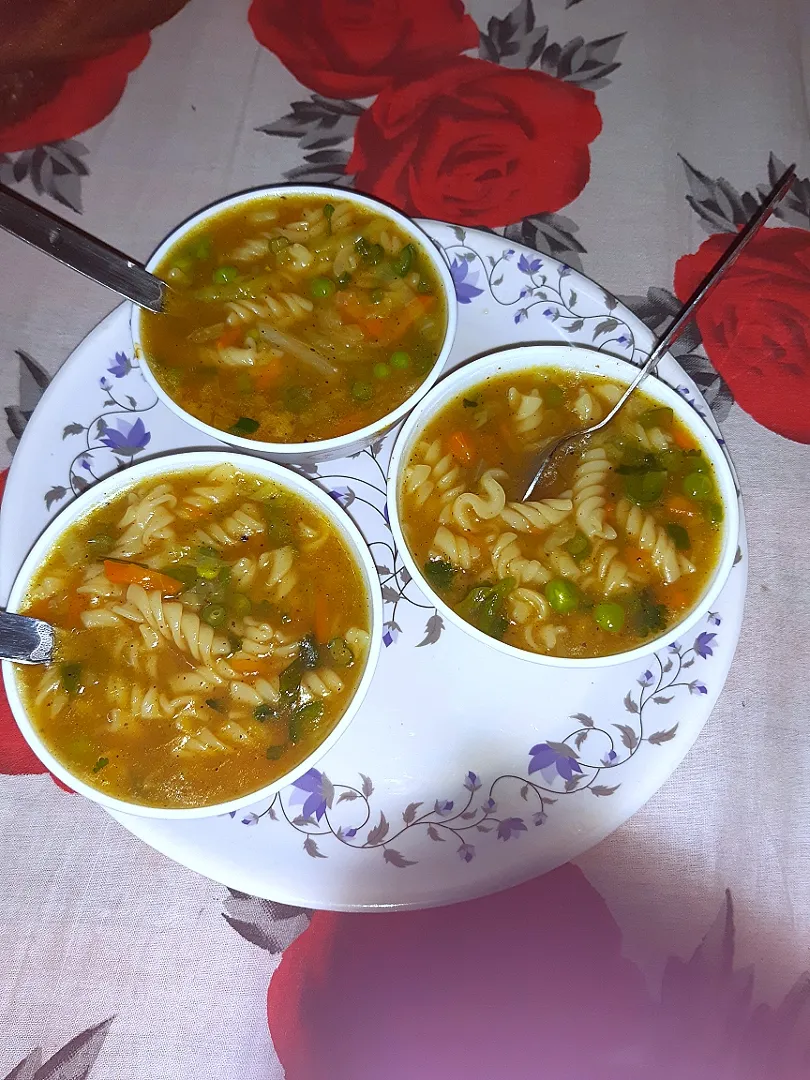 vegtable pasta soup|sushmitaさん