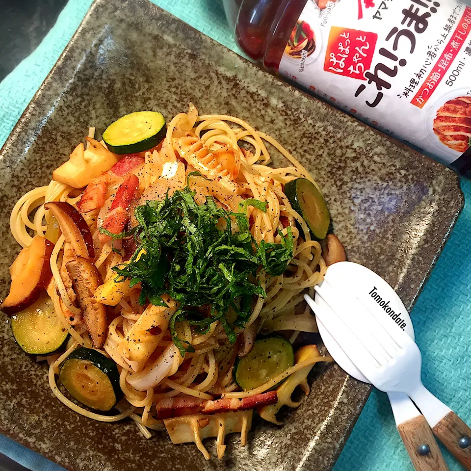 筍とお野菜たっぷり和風パスタ🍴|🇯🇵ともこちゃん。さん