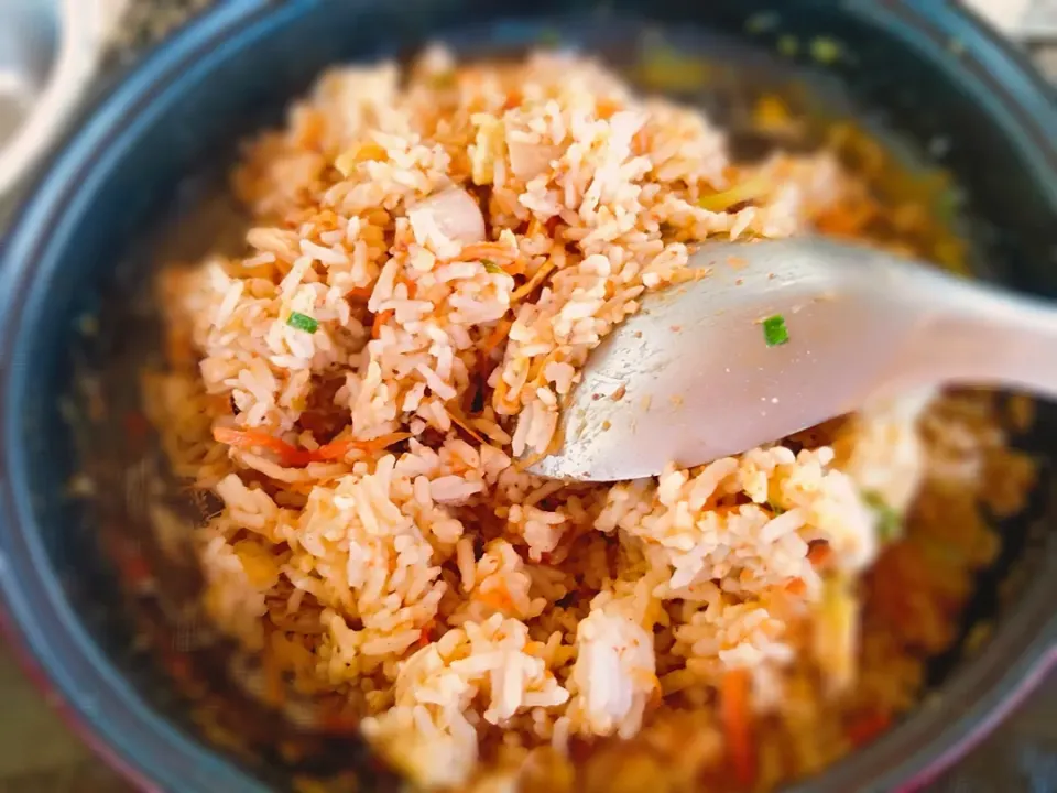 Snapdishの料理写真:Kim Chi Fried Rice|Khin Sandar Tunさん