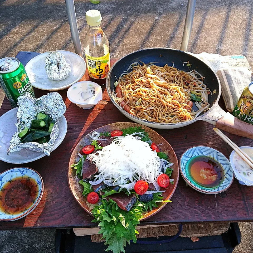 Snapdishの料理写真:暑かったから
  外ご飯😃|miimiさん