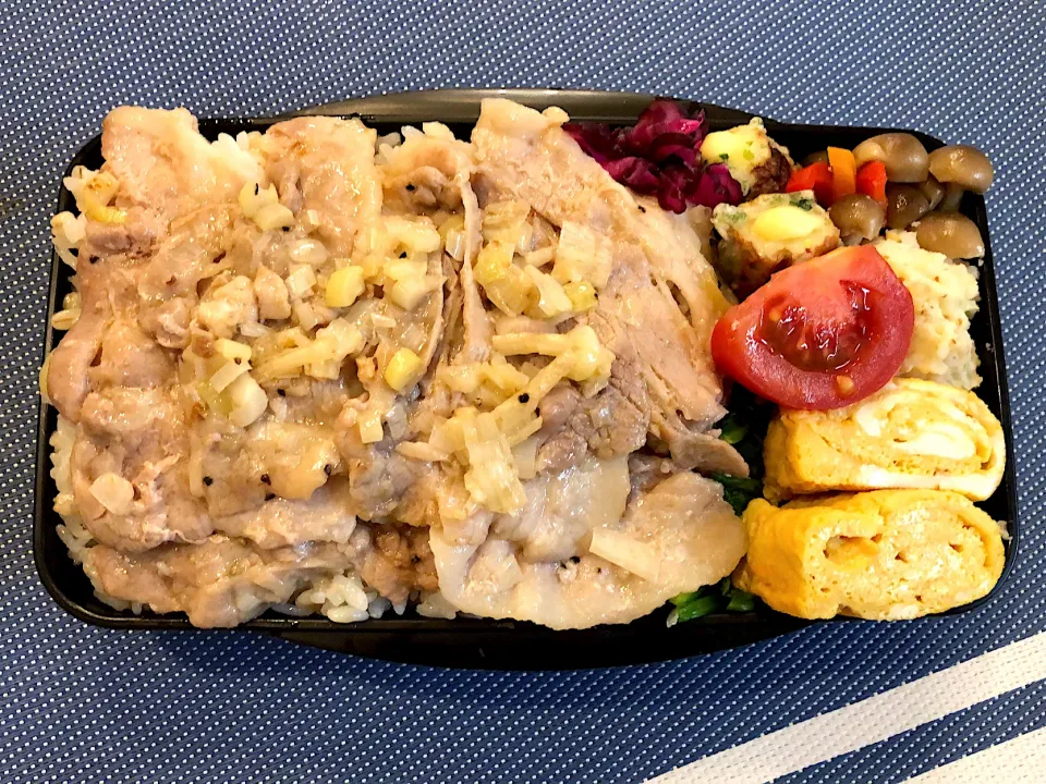 Snapdishの料理写真:ねぎ塩豚丼＊お弁当記録|あやなさん