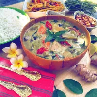 Thai Green Curry with Raw Mangoes & Spring vegetables|Archieさん