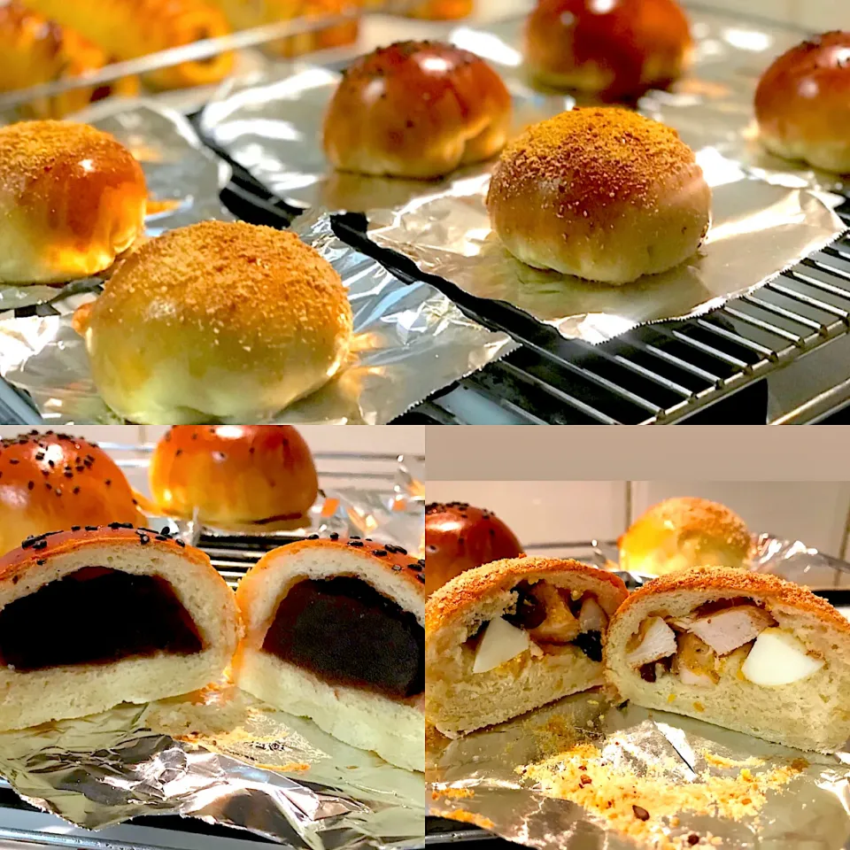 Anko#redbean bread& chicken loaf bread|Babyluv Cabrera Ocampoさん