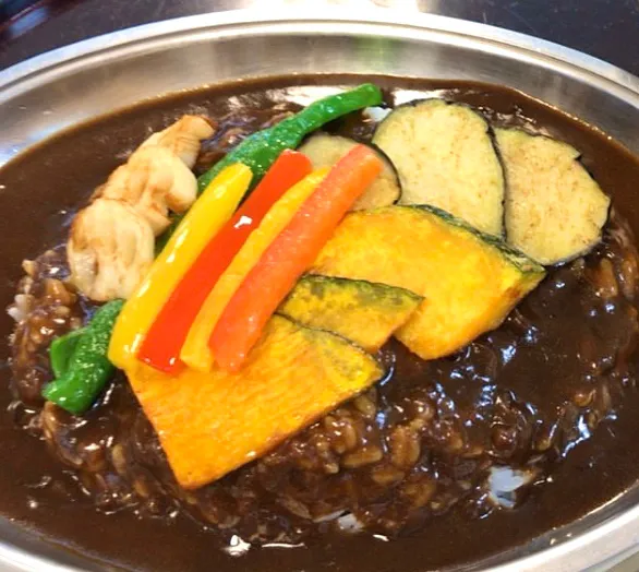 素揚げ野菜で金沢風カレー🍛|ばくあんしゃさん