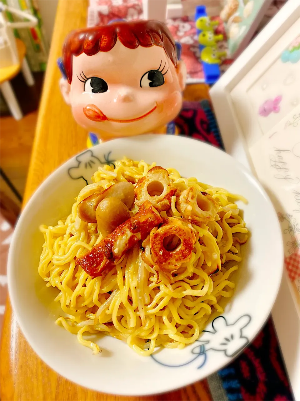 Snapdishの料理写真:変わり種♡味噌マヨ焼きそば。|ぽき。さん