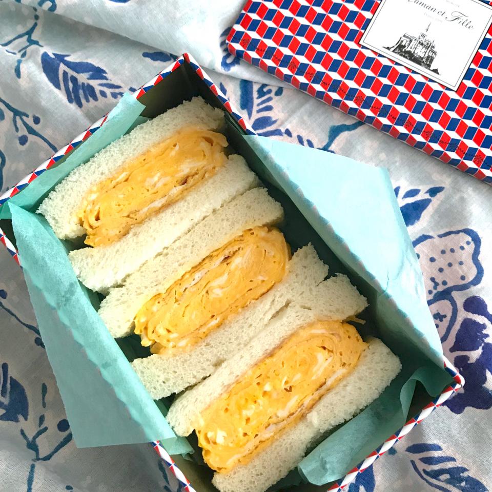 シュトママさんの料理 銀座の生食パン俺のＢakeryの食パンと これ！うま！！つゆ極上の逸品卵焼きで作っただし巻き卵サンド